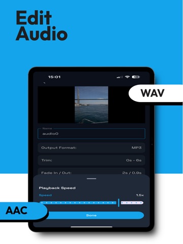 Video to MP3: Audio Converter iPad screenshot