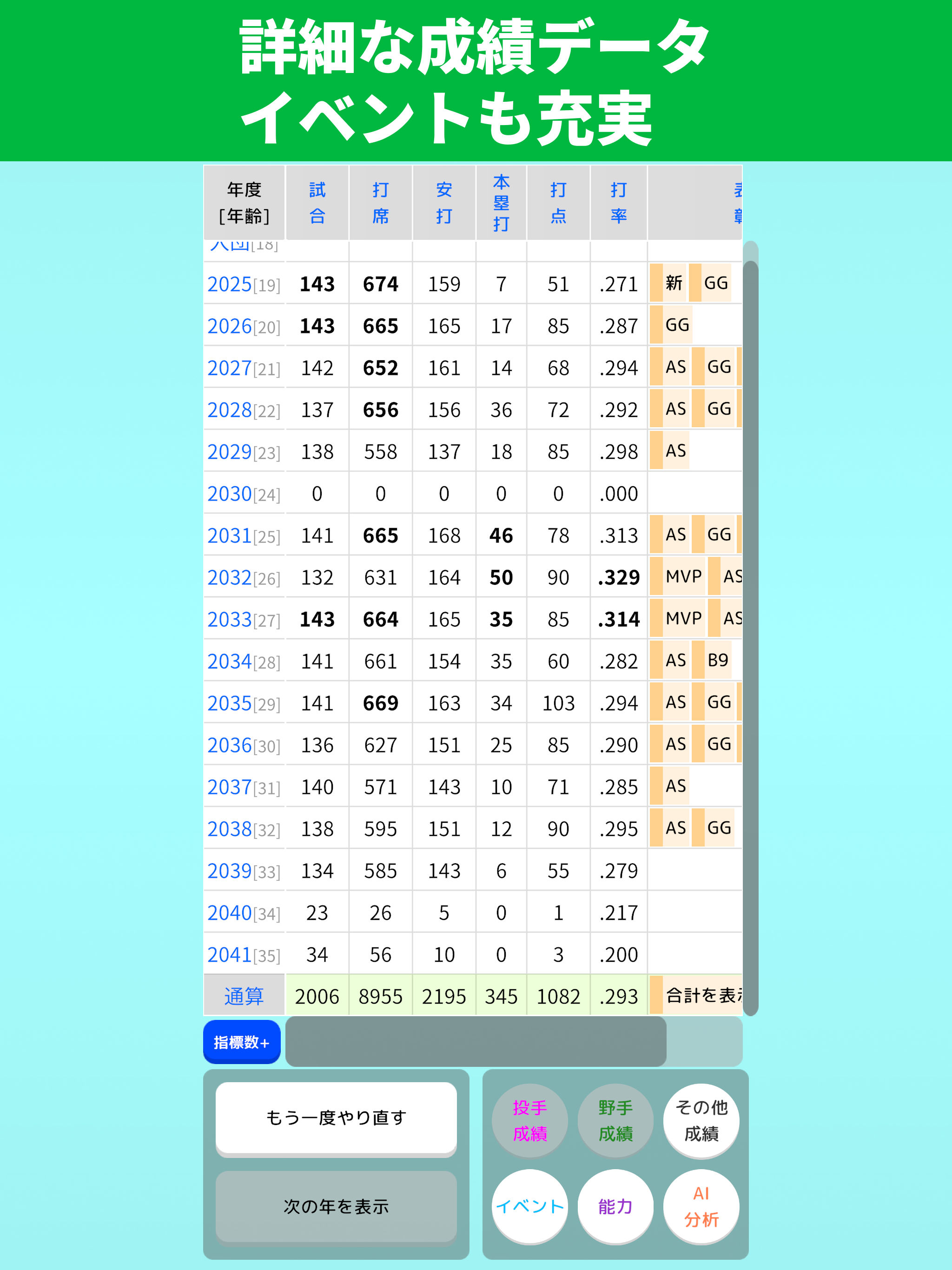 野球選手シミュレータ オンライン screenshot 5