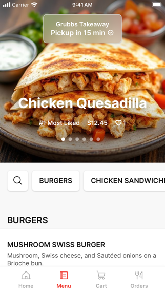 Grubbs Takeaway To Go iPhone screenshot 2 - Food & Drink app