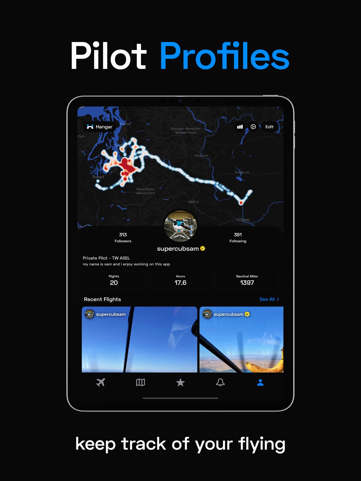 Hangar - Social Flight Tracker ipad screenshot 2