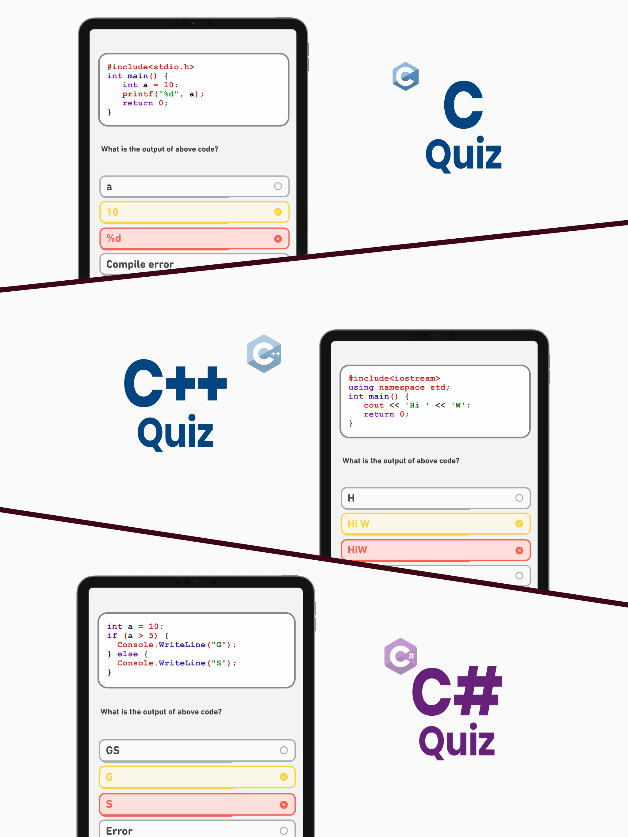 C, C++, C# Quiz