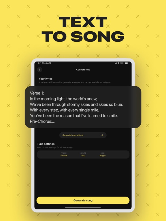 AI Song Maker Music Generator iPad screenshot 4 - Music app