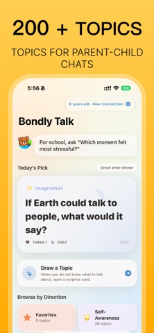 Bondly Talk - Daily topics iPhone screenshot