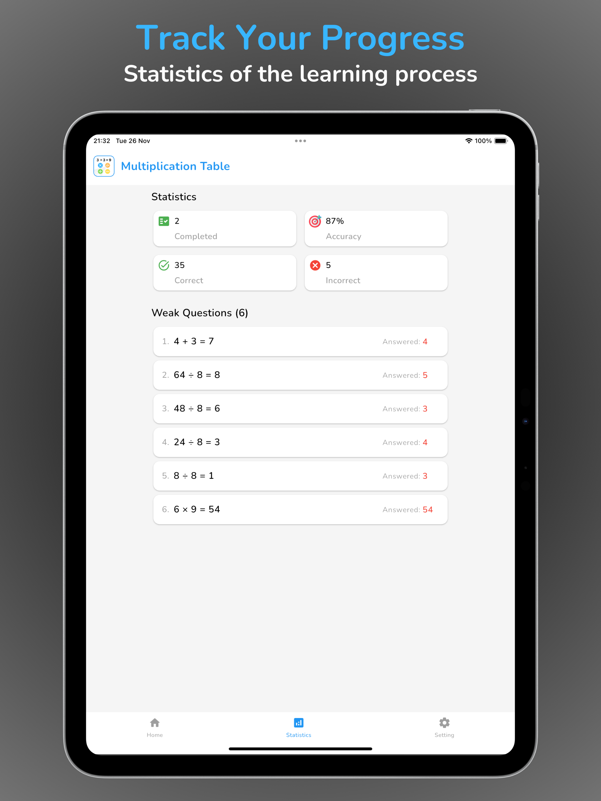 Smart Multiplication Tables screenshot 13