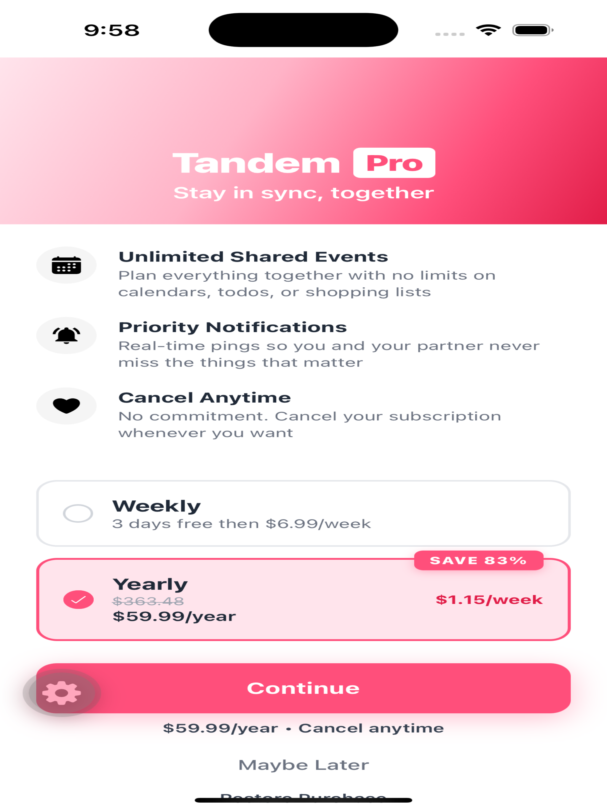 Tandem: Couple Sync screenshot 4