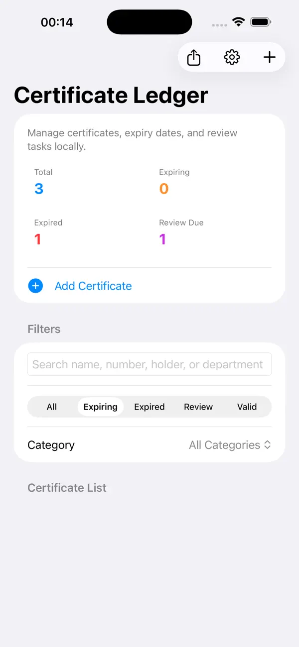 Screenshot #3 pour Échéance Certificats2026