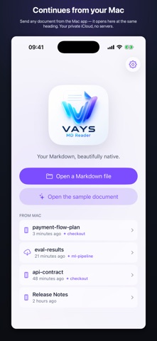 Vays - Markdown reader iPhone screenshot 2