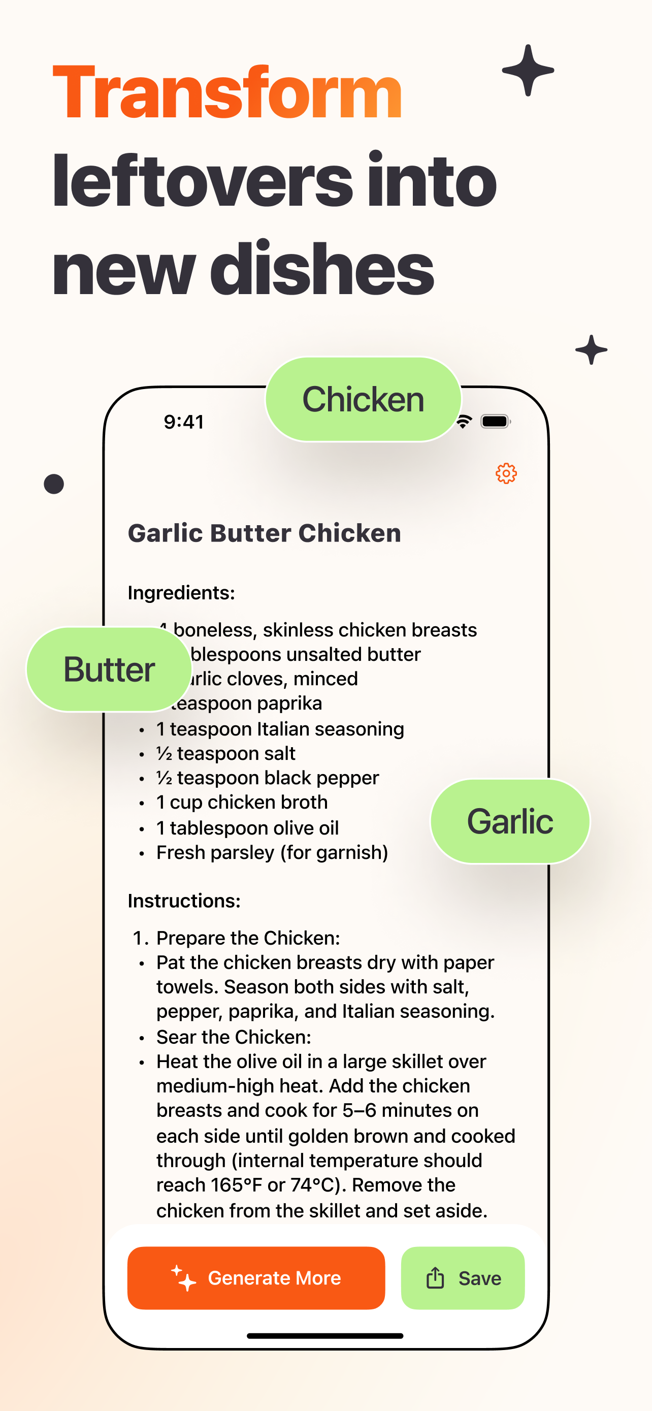 Meal Match: AI cooking recipes