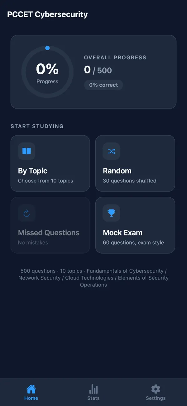 Screenshot #1 pour PCCET Cybersecurity Prep