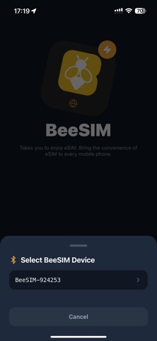 BeeSIM iPhone screenshot