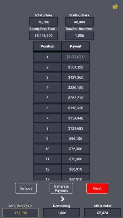 MB Poker Calculator Screenshot
