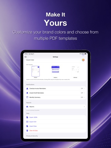 InvoiceHive: Estimates & Bills iPad screenshot
