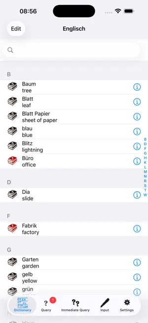 Einfacher Vokabel Trainer screenshot 1
