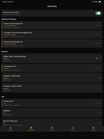 MovieFranchise iPad screenshot