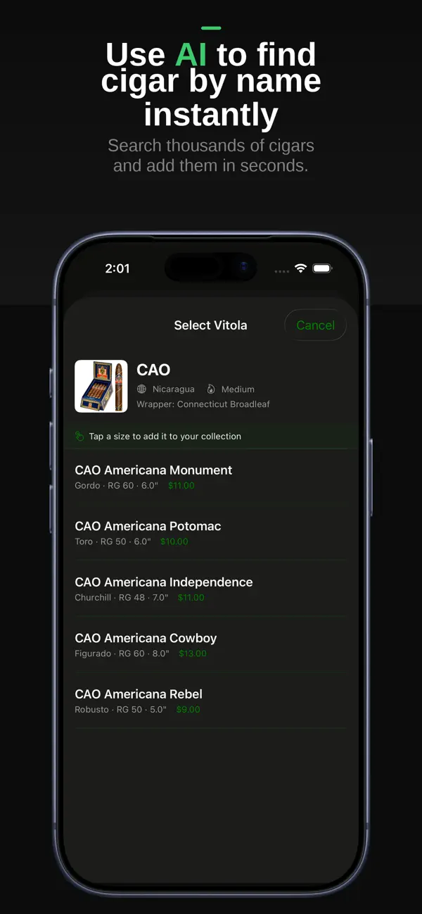 Ash Tag - AI Cigar Collection Screenshot 1