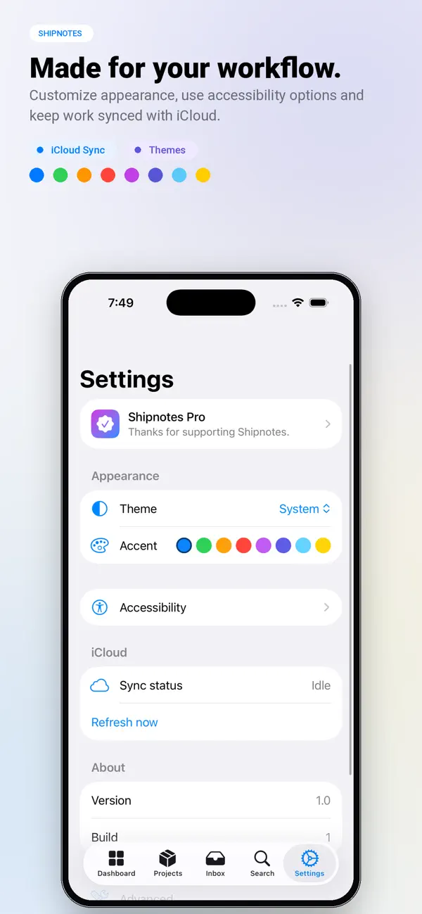 #6. Shipnotes (iOS) By: John Steinmetz