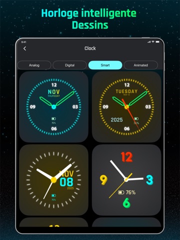 Horloge de nuit numérique néon iPad screenshot 2