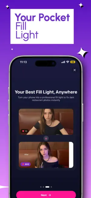 Selfie Cam & Fill Light - Lume screenshot 4