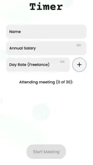 meeting cost timer iPhone Captures Décran 1