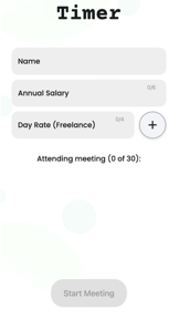 Meeting Cost Timer screenshot