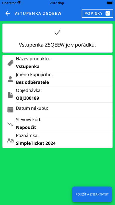 SimpleTicket.cz Screenshot