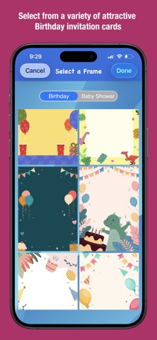 Birthday - Invitation Maker iPhone screenshot