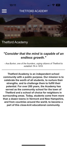 Thetford Academy iPhone screenshot