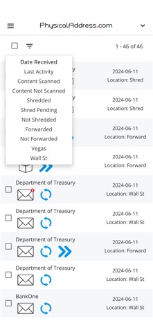 PhysicalAddress.com iPhone screenshot