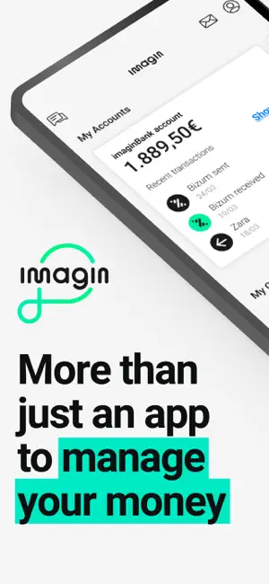 imagin: Mobile Bank, Finances screenshot 1
