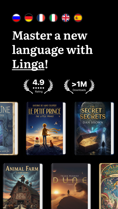 Linga: Read & Learn Languages iPhone screenshot 1 - Education app