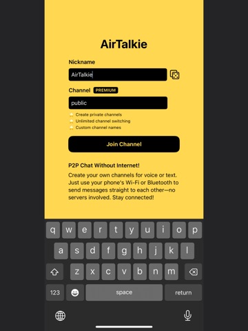 AirTalkie iPad screenshot