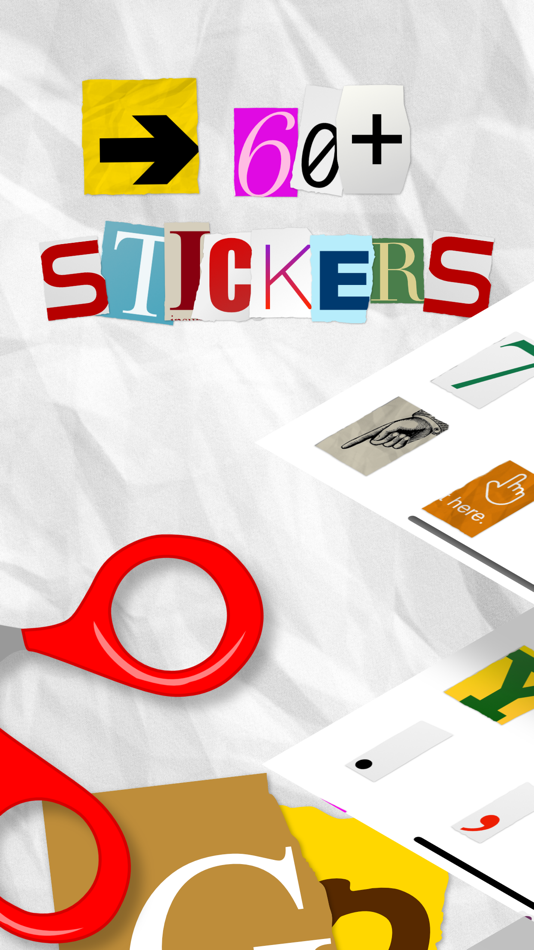 #1. Letter Snippets Stickers (iOS) Podle: FFWD