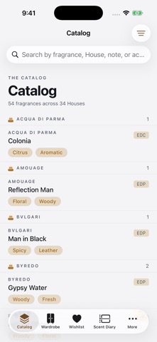 Scentful: Fragrance Wardrobe iPhone screenshot