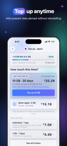 SimFuse: Travel eSIM & Data iPhone screenshot