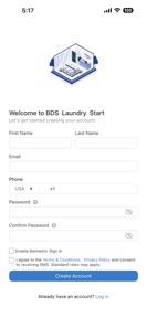 BDS Laundry Start screenshot