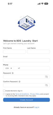 BDS Laundry Start screenshot