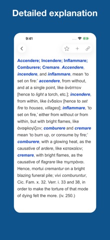 Latin synonym dictionary のスクリーンショット