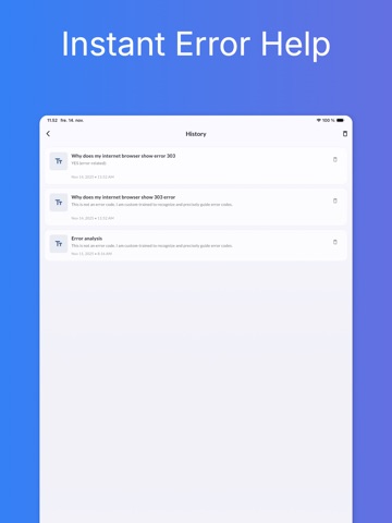 Error Decoder AI iPad screenshot