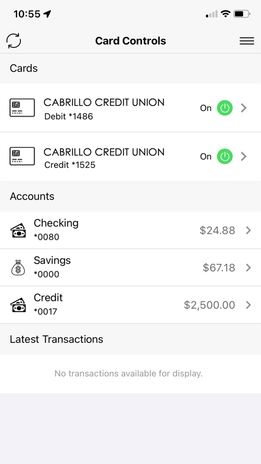 #3. Card Controls by Cabrillo CU (iOS) 由: Cabrillo CU