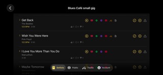 The Live Setlists screenshot