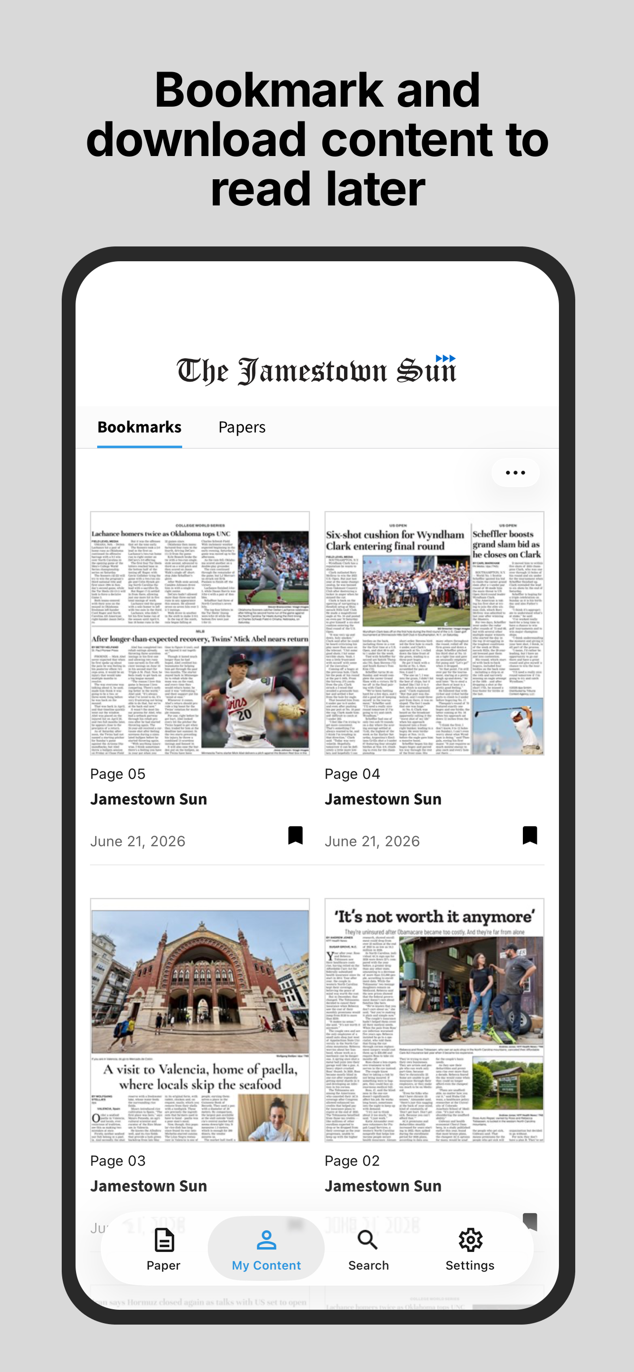 Jamestown Sun E-paper screenshot 5