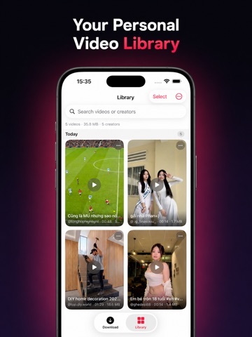 TokSaver: Save TT Video HD iPad screenshot