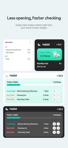 Habbit - Your Cute Habit Bunny iPhone screenshot