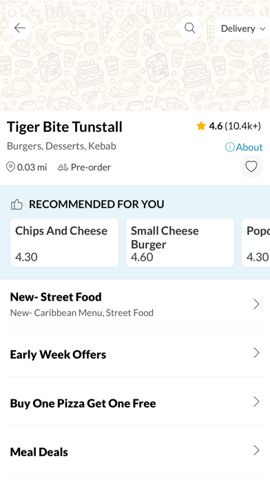 TIGER BITE FAST FOOD Screenshot