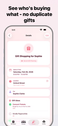 Gather - Birthday Planner Screenshot 8 of 10