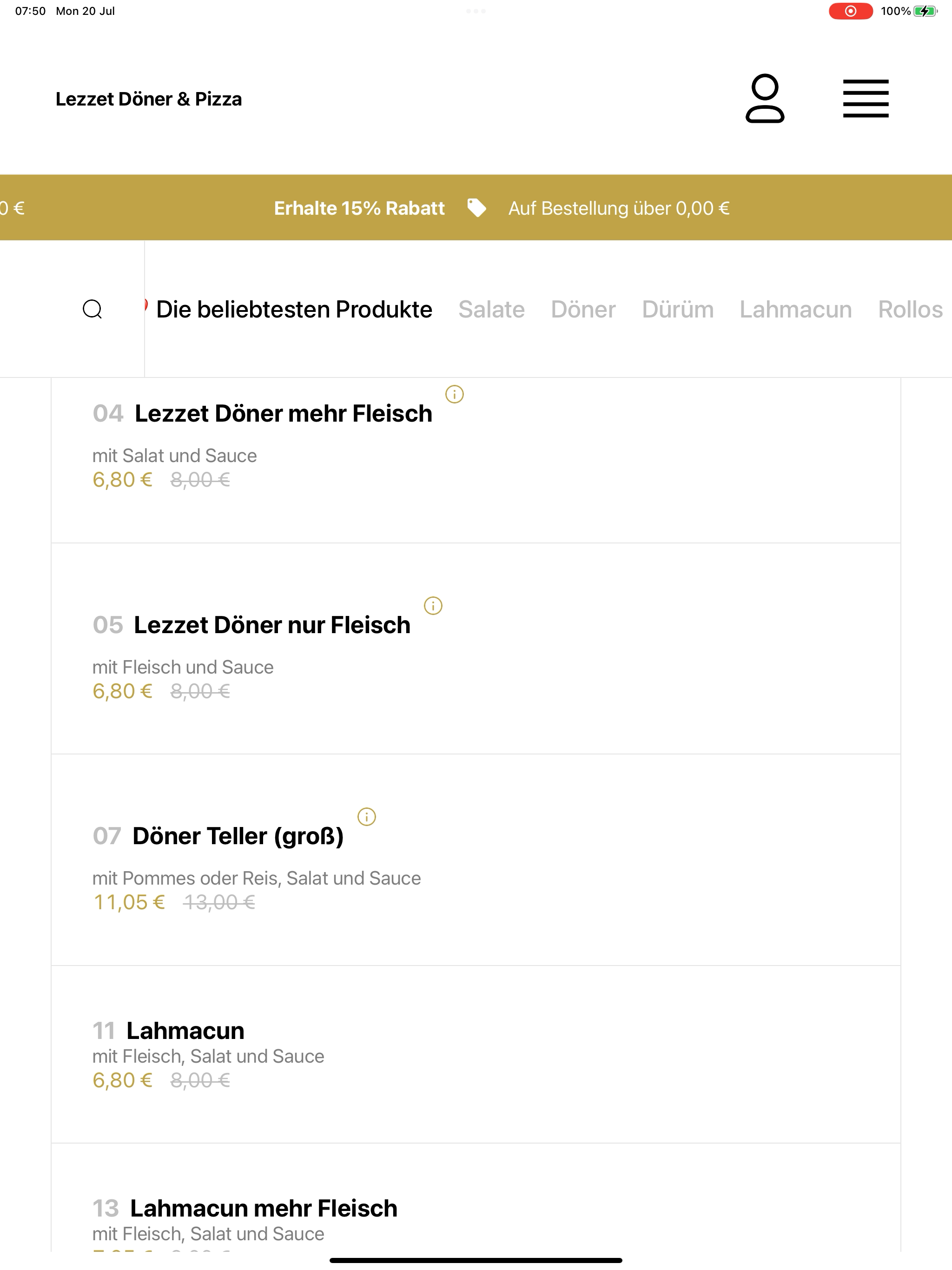 Lezzet Do¨ner & Pizza screenshot 11