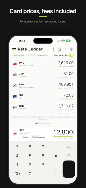 Rate Ledger: Travel Currency screenshot 2