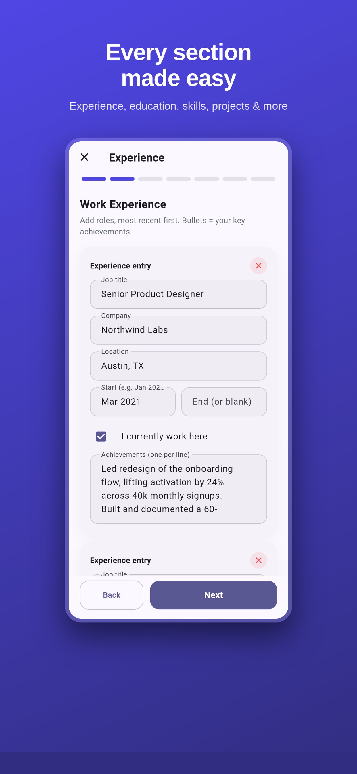 Screenshot 4 of Resume Builder ATS: CV PDF