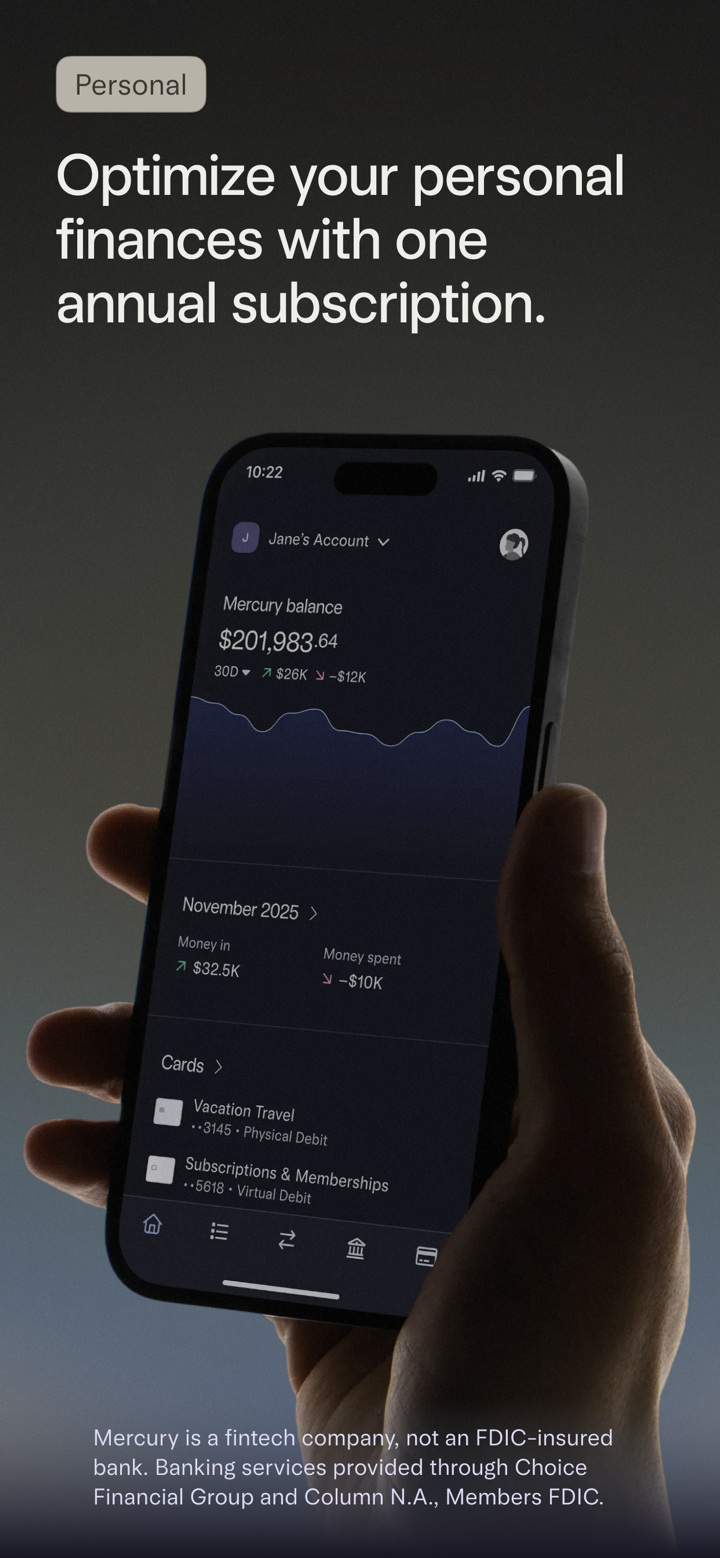 Mercury | Bank Differently screenshot 8