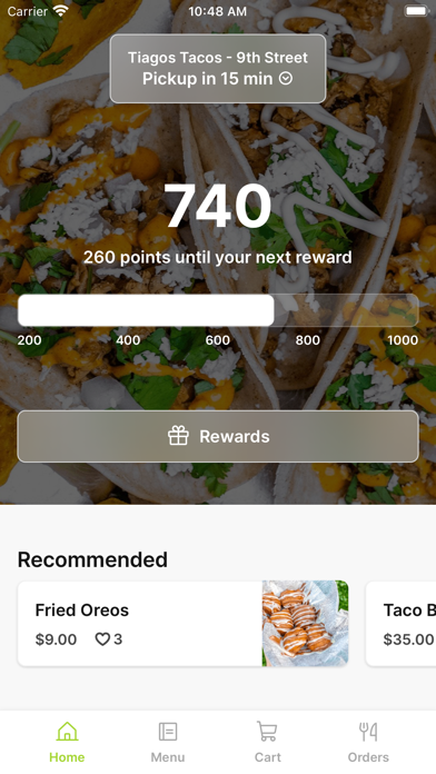 Tiagos Tacos iPhone screenshot 1 - Food & Drink app